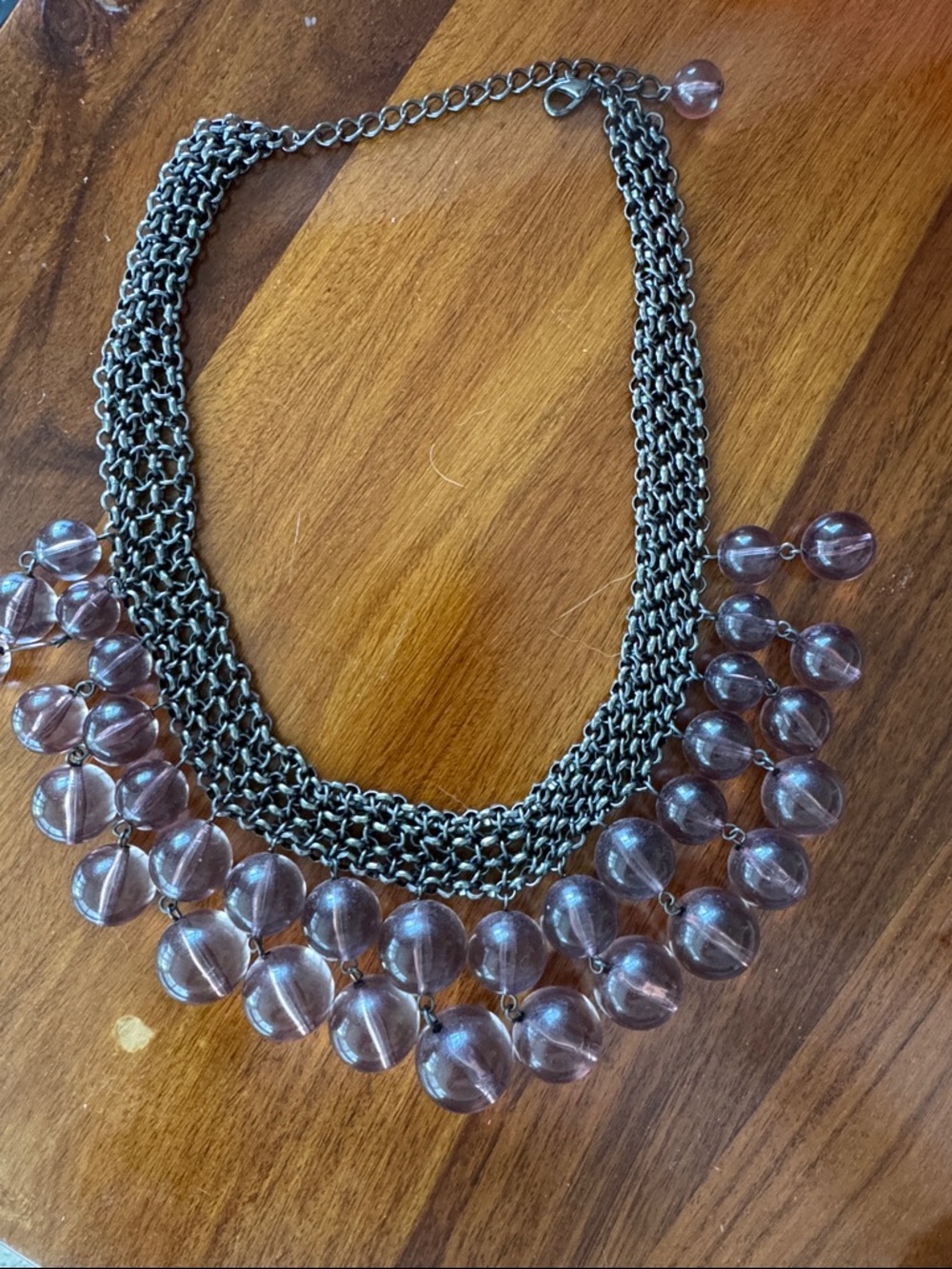 Statement Purple Bubble Bib Necklace - Women's Jewelry